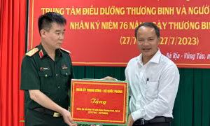 Thăm, tặng quà Trung tâm điều dưỡng thương binh và người có công Long Đất
