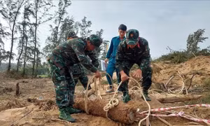Xử lý an toàn quả bom hơn 150 kg còn nguyên ngòi nổ