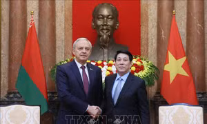 Chủ tịch nước Lương Cường tiếp Chủ tịch Hạ viện Belarus