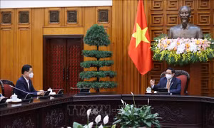 Thủ tướng Phạm Minh Chính tiếp Bộ trưởng Ngoại giao Hàn Quốc Chung Eui Yong