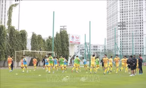 Đội tuyển U23 Việt Nam luyện tập ngày cuối trước khi sang Quata thi đấu