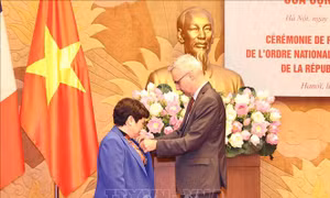 Bà Nguyễn Thúy Anh nhận Huân chương của Cộng hòa Pháp