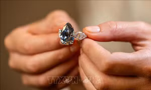 Viên kim cương xanh quý hiếm Bleu Royal được bán với giá hơn 40 triệu USD