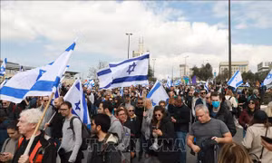 Gần 200.000 người Israel biểu tình trong tuần thứ 8 liên tiếp