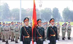 Lễ Báo công dâng Bác nhân dịp 10 năm Ngày Truyền thống Cục Gìn giữ hòa bình Việt Nam