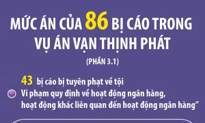 Mức án của 86 bị cáo trong vụ án Vạn Thịnh Phát (phần 3.1)