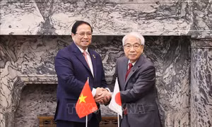 Thủ tướng Phạm Minh Chính gặp Chủ tịch Thượng viện Nhật Bản Otsuji Hidehisa