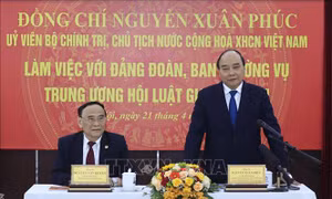Chủ tịch nước Nguyễn Xuân Phúc làm việc với Trung ương Hội Luật gia Việt Nam