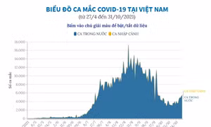 Biểu đồ ca mắc COVID-19 tại Việt Nam
