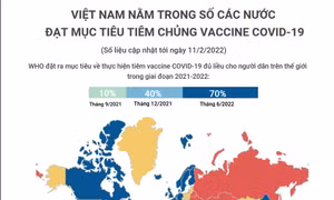 Việt Nam nằm trong số các nước đạt mục tiêu tiêm chủng vaccine COVID-19