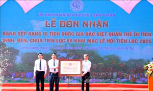 Quần thể di tích đình, đền, chùa Tiên Lục (Bắc Giang) đón nhận Bằng xếp hạng Di tích quốc gia đặc biệt