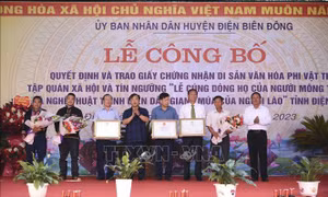 'Lễ cúng dòng họ của người Mông trắng' và 'Múa của người Lào' được công nhận Di sản quốc gia