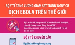 Bộ Y tế tăng cường giám sát trước nguy cơ dịch Ebola