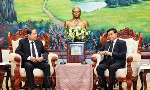 Chủ tịch Quốc hội Trần Thanh Mẫn hội kiến Tổng Bí thư, Chủ tịch nước Lào