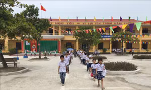 Toàn bộ học sinh Trường Tiểu học Kim Đồng (Ninh Bình) đã đến trường
