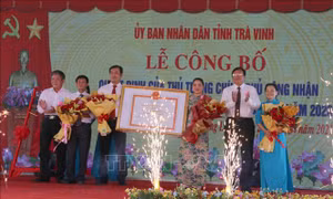 Trà Vinh có thêm một huyện đạt chuẩn nông thôn mới