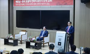Thủ tướng Phạm Minh Chính phát biểu chính sách tại Đại học Quốc gia Seoul Hàn Quốc