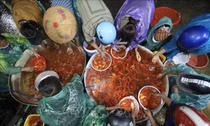 Sôi động thị trường phục vụ lễ cúng ông Công, ông Táo