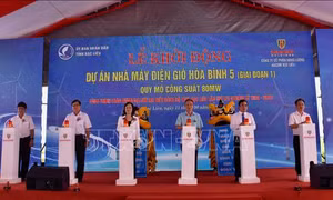 Đầu tư 3.200 tỷ đồng xây dựng nhà máy điện gió Hòa Bình 5