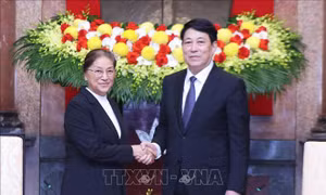 Chủ tịch nước Lương Cường tiếp Phó Chủ tịch nước Lào