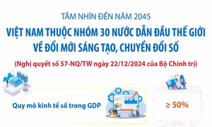 Mục tiêu Việt Nam thuộc nhóm 30 nước về đổi mới sáng tạo, chuyển đổi số