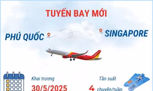 VietJet Air công bố đường bay thẳng Singapore - Phú Quốc