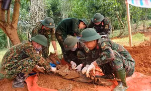Phát hiện hài cốt liệt sỹ kèm di vật tại xã Khe Sanh, Quảng Trị