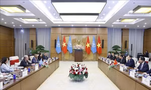 Chủ tịch Quốc hội Trần Thanh Mẫn hội kiến Tổng Thư ký Liên hợp quốc