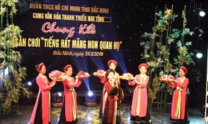 Chung kết sân chơi 'Tiếng hát măng non Quan họ'