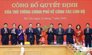 Thủ tướng Lê Minh Hưng chủ trì lễ công bố quyết định về công tác cán bộ
