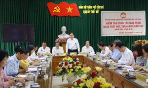 Đồng chí Trần Thanh Mẫn kiểm tra công tác Mặt trận tại quận Thốt Nốt, Cần Thơ