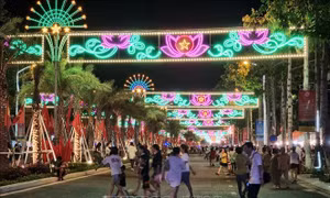Khai trương tuyến phố đi bộ đầu tiên tại thành phố Phan Rang - Tháp Chàm
