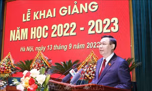 Chủ tịch Quốc hội dự Lễ khai giảng năm học 2022 - 2023 tại Học viện Quốc phòng