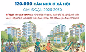 Hà Nội phấn đấu hoàn thành 120.000 căn nhà ở xã hội giai đoạn 2026-2030