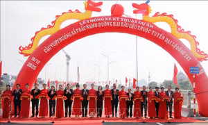 Thanh Hóa: Thông xe kỹ thuật dự án cầu dây văng vượt đường sắt Bắc - Nam