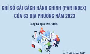 Chỉ số Cải cách hành chính của 63 địa phương
