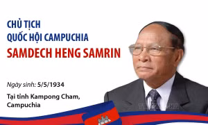 Chủ tịch Quốc hội Campuchia Samdech Heng Samrin 