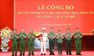 Công bố quyết định bổ nhiệm Giám đốc Công an tỉnh Lào Cai