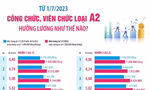 Từ 1/7/2023: Công chức, viên chức loại A2 hưởng lương như thế nào?