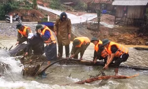 Nâng cao năng lực cho lực lượng xung kích phòng, chống thiên tai cấp xã