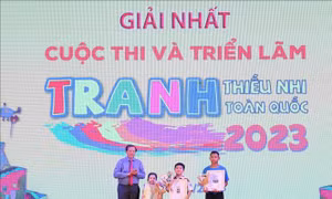 39 tác giả được trao giải tại Cuộc thi và triển lãm Tranh thiếu nhi toàn quốc năm 2023