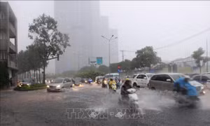 Mưa lớn trên diện rộng gây ngập nhiều khu vực trũng thấp tại TP Hồ Chí Minh