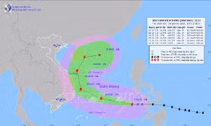 Bão Rai đi vào Biển Đông, trở thành cơn bão số 9