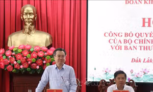Kiểm tra, giám sát công tác cán bộ đối với Ban Thường vụ Tỉnh ủy Đắk Lắk