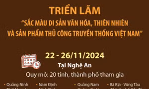Triển lãm 'Sắc màu di sản văn hóa, thiên nhiên và sản phẩm thủ công truyền thống Việt Nam'