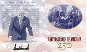 Tổng thống Mỹ Donald Trump công bố hình ảnh mẫu hộ chiếu phiên bản đặc biệt