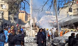 Toà nhà bị san phẳng trong cuộc không kích cố vấn tình báo cấp cao Iran tại Syria