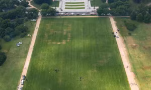 Mỹ điều tra dãy số 8647 xuất hiện trên bãi cỏ công viên National Mall