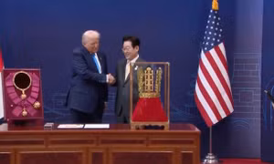 Hàn Quốc trao tặng Tổng thống Trump huân chương cao quý nhất vì nỗ lực hoà bình