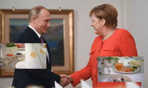 Tổng thống Putin dùng xúc xích, cá hồi giải thích vụ Eo biển Kerch cho Thủ tướng Đức